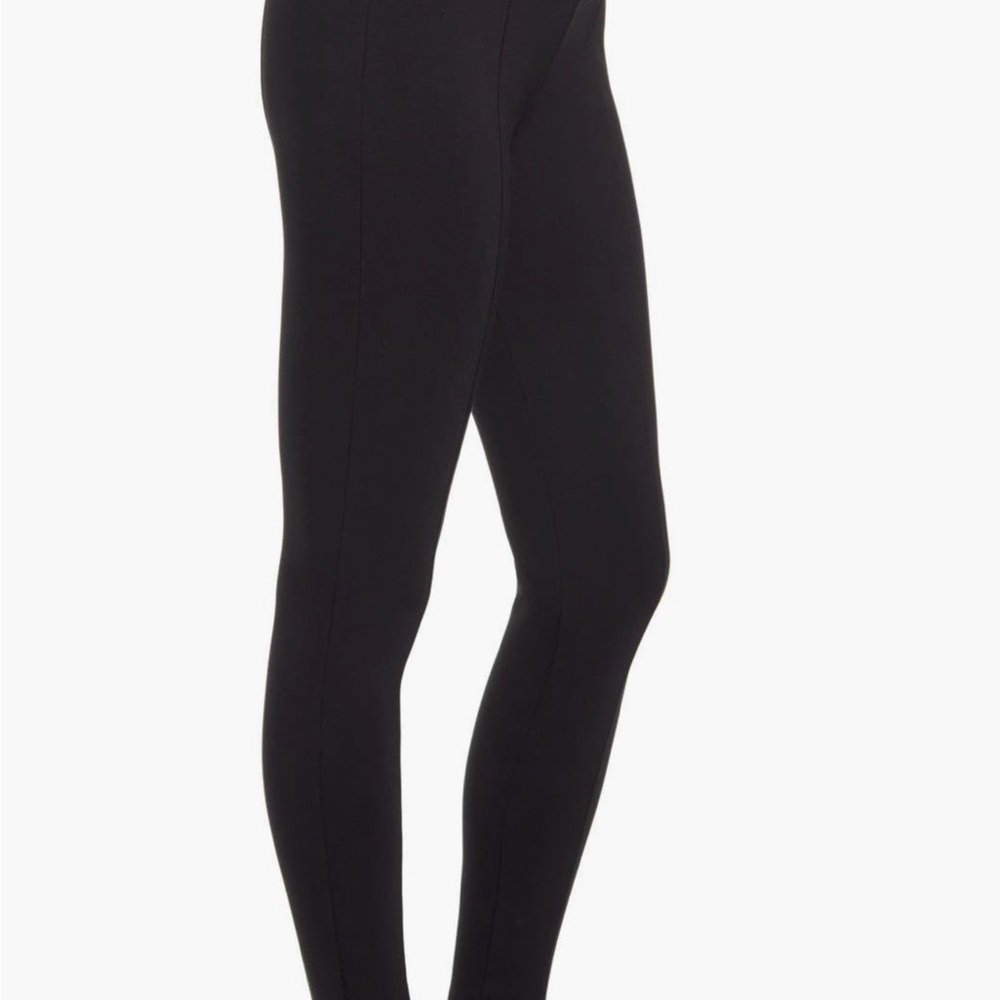 Final Price - Nordstrom - Essential High Waist Pintuck Ponte Leggings - Black - Picture 3 of 6